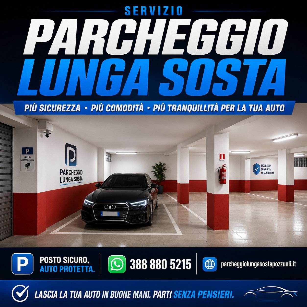 Parcheggio per i traghetti di Pozzuoli verso Ischia e Procida